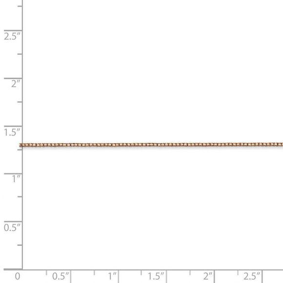 0.9mm, 14k Rose Gold, Box Chain Necklace, 18 Inch - Picture 5 of 8